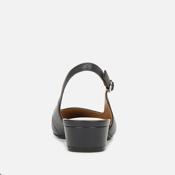 NWOB NATURALIZER BANKS SLINGBACK FRENCH NAVY BLUE LEATHER SIZE 10W - Picture 6 of 13